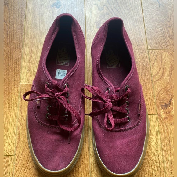 VANS shoes VANS OFF THE WALL Classic Canvas Burgundy women 9.5 - Picture 1 of 3